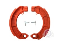 Vista delantera del zapatas freno Vespa Evok en stock