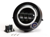 Vista frontal del optica faro LED Vespa PKS y PKXL en stock