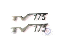 Vista frontal del letrero lateral Lambretta TV175 juego en stock