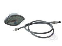 Vista frontal del cuenta kilometros Vespa 100 km/h