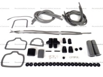 Vista frontal del kit gomas completo Lambretta Serie-2 en stock