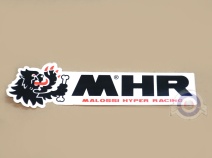 Vista frontal del pegatina MHR Malossi en stock