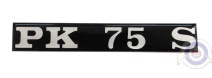 Vista frontal del adhesivo lateral Vespa PKS 75 en stock
