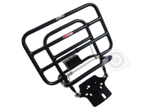 Vista frontal del portabultos trasero Vespa Primavera en stock