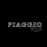Vista delantera del adhesivo Piaggio