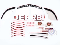 Vista frontal del kit adhesivos Derbi GPR en stock