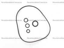 Vista frontal del kit juntas torica motor Vespa en stock