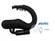 Vista delantera del escape Vespa PKXL / FL Polini en stock