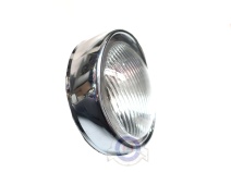 Vista delantera del optica faro Lambretta S2 en stock