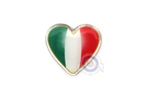 Vista principal del adhesivo 3D corazon Italia en stock