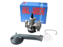 Vista frontal del carburador 18 Amal Vespino en stock