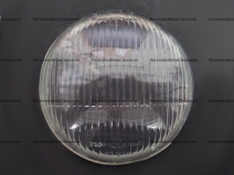 Vista frontal del cristal optica faro Lambretta LI 120mm