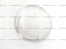Vista frontal del cristal optica Vespa (plastico) 115mm diametro en stock