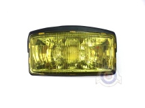 Vista frontal del optica faro AMARILLO Vespa T5, TX en stock