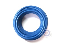 Vista frontal del 10cm Cable bobina de alta Azul en stock