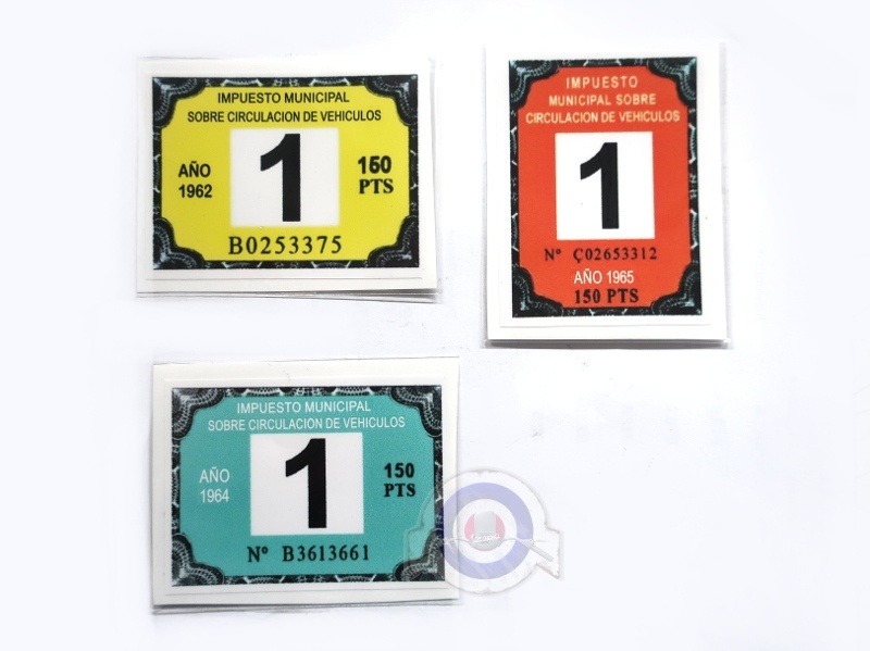 Foto detallada de adhesivo Impuesto Municipal 1962-1976