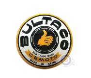 Vista frontal del placa deposito Bultaco. en stock