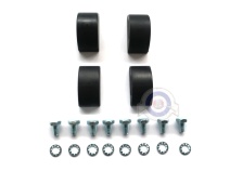 Vista frontal del kit gomas suspension Lambretta S2 en stock