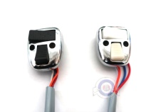 Vista frontal del llave Luces Lambretta Jet 200 en color botones blancos y botones negros