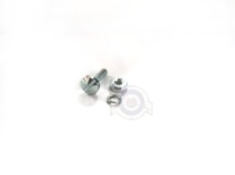 Vista delantera del tornillo leva carburador SH Lambretta en stock