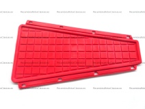 Vista principal del alfombrilla central suelo roja Vespa DN, DS, CL en stock