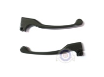 Vista frontal del juego manetas grises Vespa FL en stock