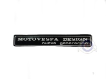 Vista frontal del adhesivo MOTOVESPA DESIGN en stock