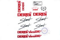 Vista frontal del vinilos Derbi Variant Start en stock