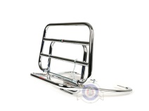 Vista frontal del cepo porta bultos Vespa LX y Vespa S en stock