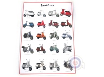 Poster modelos Vespas PX