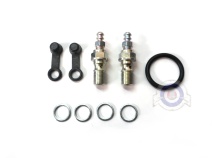 Vista frontal del kit sangrado frenos Vespa GTS en stock