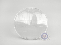 Vista frontal del cristal optica faro Vespa en stock