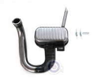 Vista frontal del escape Racing SIP ROAD Vespa 56-58 en stock