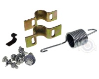 Vista frontal del kit bridas caballete Vespa en stock