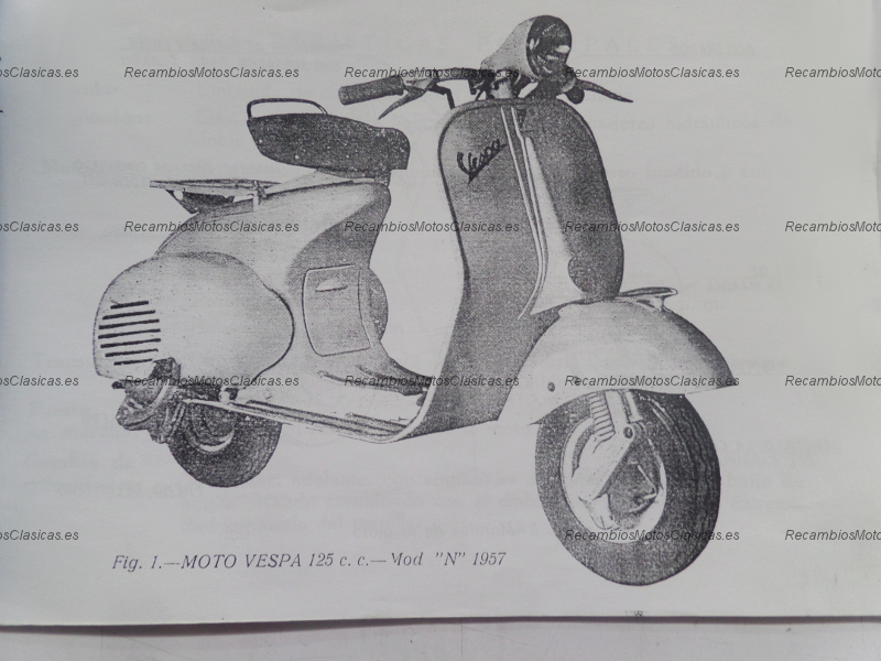 Foto 2 detallada de manual Vespa 125-N 1957
