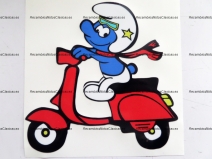 Producto relacionad Adhesivo Pitufo en Vespa