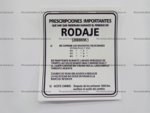 Producto relacionad Adhesivo rodaje negro Vespa/Lambretta