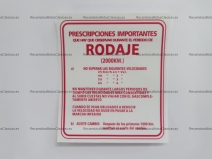 Producto relacionad Adhesivo rodaje rojo Vespa/Lambretta