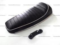 Vista delantera del asiento Racing Vespa T5/TX en stock