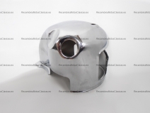 Vista frontal del carcasa cilindro Lambretta INOX en stock