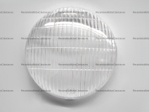 Vista frontal del cristal optica faro Vespa 125 53 (plastico) en stock
