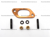 Vista frontal del kit Salida Escape Lambretta en stock