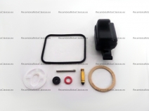 Vista delantera del kit reparacion Carburador Dellorto SH1, Lambretta en stock