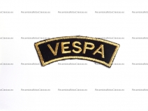 Vista frontal del parche Vespa en stock