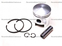 Vista frontal del piston Lambretta 150 2ª Serie de 57.00mm std, 57.40mm, 57.60mm, 57.80mm, 58.00mm, 58.20mm, 58.40mm, 58.60mm, 58.80mm y 59.00mm