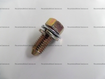 Vista frontal del tornillo Escape Vespa en stock